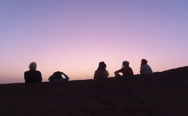 Sonnenuntergang in den Dünen